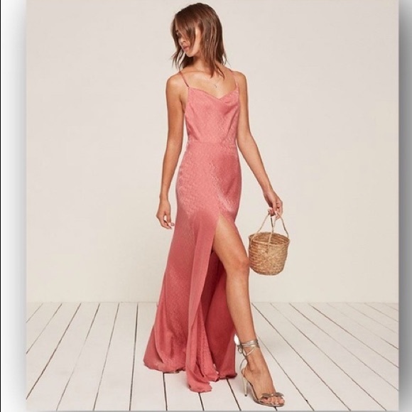 reformation silk dress